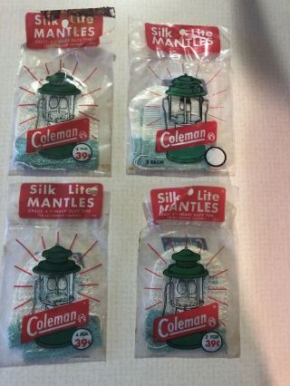 8 Vintage 2 Packs Coleman 21a Silk Lite Lantern Mantles 200a 242 220 228 Usa