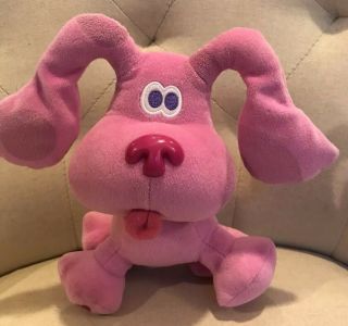 Eden Magenta Pink Blues Clues Puppy Dog 8 " Stffd Animal Pbs Character Toy Doll
