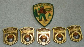 Smokey Bear Nh Forest And Lands Junior Ranger 5 Badges And A Patch