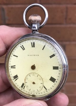 A Gents Antique Solid Silver Pocket Watch,  “very Good Case” - Mov Spares Only.