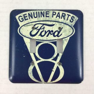 Parts Ford Light Switch Plate Double Vintage Look Navy 5 " Wall Cover