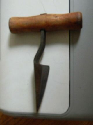 Antique Hand Tool Wood Handle & Metal 