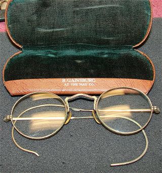 2 Vintage Gold Filled Eye Glass Frames With Lenses With Cases