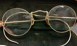 2 Vintage Gold Filled Eye Glass Frames with Lenses with Cases 2