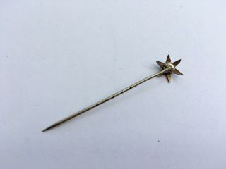 Antique Victorian Silver and Rock Crystal Star,  Tie,  Lapel,  Stick Pin 2