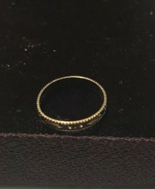Antique Victorian 10k Yellow Gold Repousse Baby Ring Band Size 0