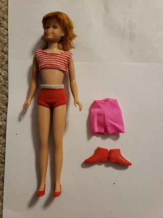 Vintage Scooter Doll And 2 Skipper Accessories