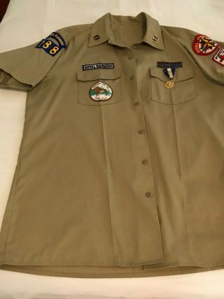 Royal Rangers Mens M Kahki Shirt With Patches