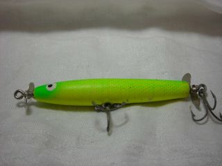 Vintage Bomber Spin Stick Fishing Lure In Fluorescent Colors