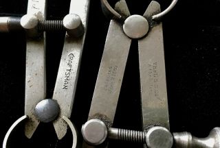 VINTAGE MEASURING CALIPERS ANTIQUE MACHINIST HAND TOOLS: Craftsman & The LSS Co. 3