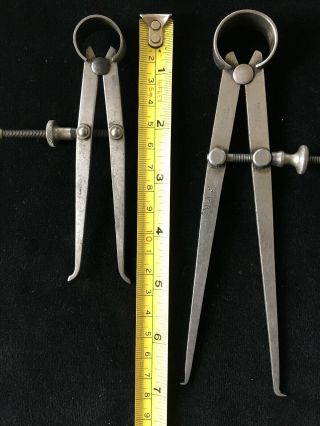 VINTAGE MEASURING CALIPERS ANTIQUE MACHINIST HAND TOOLS: Craftsman & The LSS Co. 4