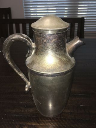 Old Vintage Antique 1851 Silver Coffee Pot Teapot Serving Decanter With Markings