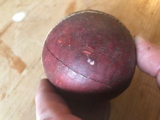 vintage / antique cricket ball,  at least 30 years old,  decent shape 2