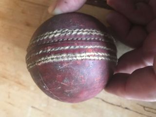 vintage / antique cricket ball,  at least 30 years old,  decent shape 4