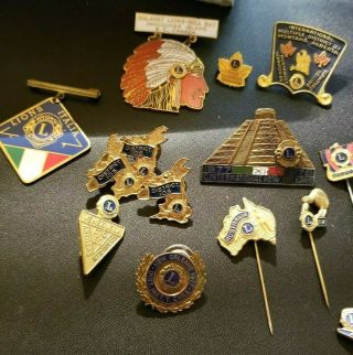 19 Vintage Lions Club Convention Pins From 1960 