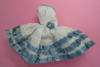Vintage Barbie Clone Premier White & Blue Party Dress Htf