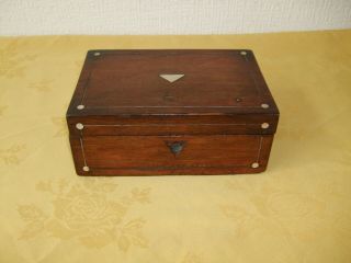 Antique Mahogany & Mother Of Pearl Box For Restoration.