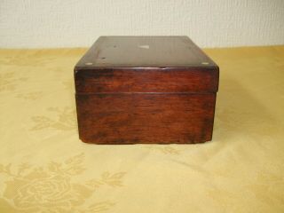 ANTIQUE MAHOGANY & MOTHER OF PEARL BOX FOR RESTORATION. 4