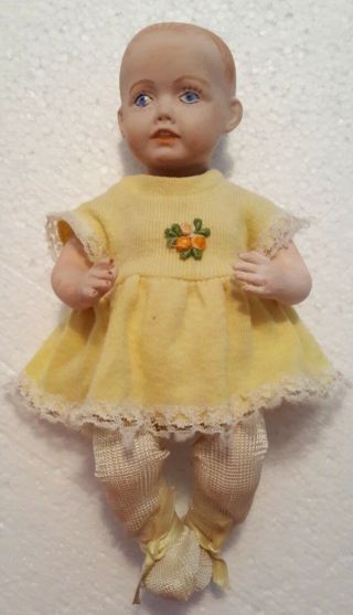 Vintage Porcelain Baby Boy Girl Doll 8.  5 "