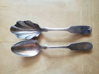 2 Antique,  Vintage Collectible Spoon 6 " 1847 Rogers Bros.  Silver Plate
