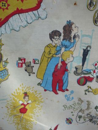 Vintage Walt Disney ' s Peter Pan,  Tinkerbell,  Capt.  Hook,  Wendy & Boys Fabric 7