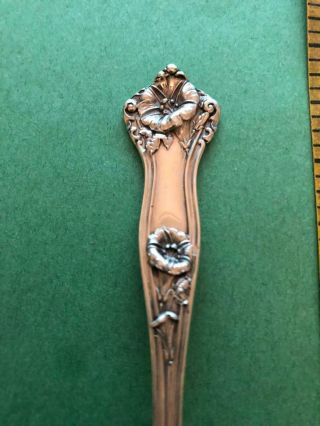 ANTIQUE STERLING SILVER SPOON MORNING GLORY THEME ALVIN MANUFACTURING 21 GRAMS 3