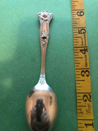 ANTIQUE STERLING SILVER SPOON MORNING GLORY THEME ALVIN MANUFACTURING 21 GRAMS 4