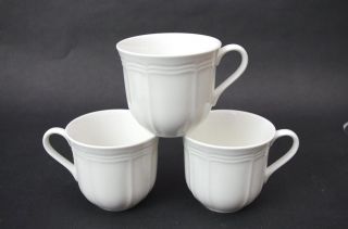 Set Of 3 Mikasa Antique White Hk400 Coffee Tea Cups Strong Ultima