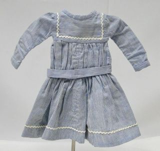 Handmade Cotton Antique Doll Dress Striped