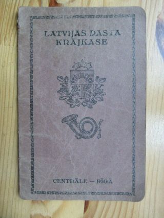 Latvia / Rezekne Post / Postal Saving Book Y 1937