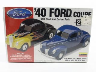 1940 ’40 Ford Coupe W/ Stock & Custom Parts Lindberg 1:25 72159 Model Kit