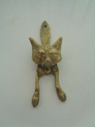 Vintage Brass Fox Head Door Knocker