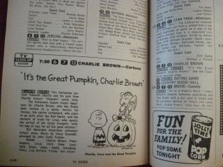 Kansas October22 1966 TV GUIDE LUCY Lucille Ball 1st GREAT PUMPKIN CHARLIE BROWN 5