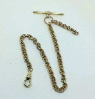 Antique Vintage 9ct Rolled Gold Albert Chain Pocket Watch Fob Dog Clip