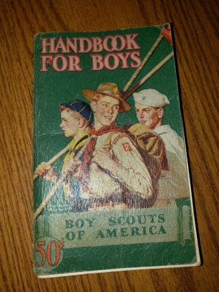 Boy Scout Handbook 1944 37th Printing Vintage Rockwell War Time