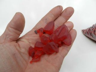 2.  58 Pounds Bulk Red Antique Glass Tumbled in Beach Sand 3