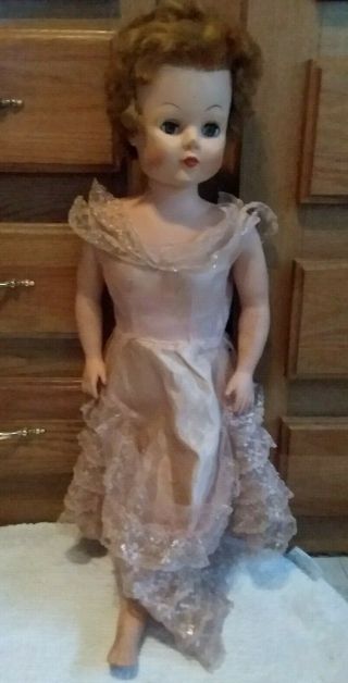 Vintage 1950s Betty The Bride Doll 144 On Back Of Neck 28 " Rubbery Do