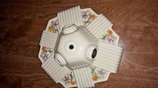 Antique Porcelain Ceiling Light Fixture Ceramic Porcelier 3 - Bulb