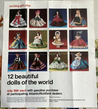 VINTAGE 1960 ' S ATLANTIC RICHFIELD DOLLS OF THE WORLD 12 IN Own Box 5