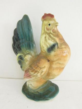 Mid Century Royal Farmhouse Chicken 50s Copley Style Ceramic Figurine 7.  5 "