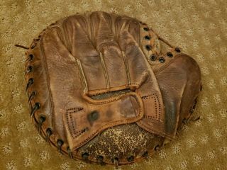 Antique Vintage Baseball Catchers Mitt Glove 1925 Bob O ' Farrell The Scoop Model 5