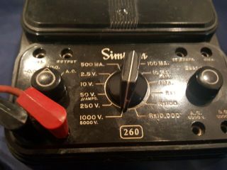 Vintage SIMPSON 260 Series 3 Multimeter Tester (Volt - Ohm - Milliameter) amp 3