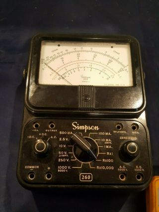 Vintage SIMPSON 260 Series 3 Multimeter Tester (Volt - Ohm - Milliameter) amp 4