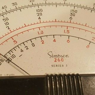 Vintage SIMPSON 260 Series 3 Multimeter Tester (Volt - Ohm - Milliameter) amp 6