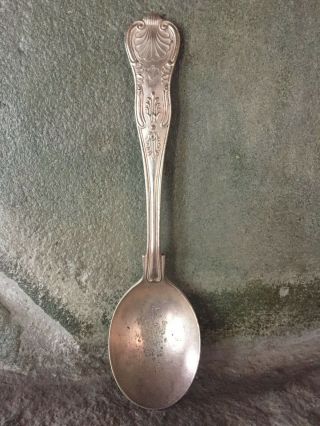 Large Vintage International Silver Co U.  S.  N.  Engraved Navy Anchor 7.  25 " Spoon