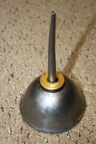 Antique Or Vintage " Gem " Oil Can Mini Thumb Pump Oiler