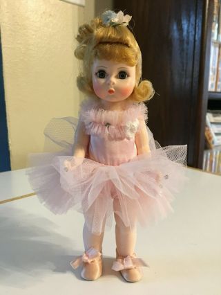 Vintage Madame Alexander 8 " Pink Tutu Blonde Doll 430 Tights Shoes Adjustable