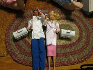 Vintage 1966 And 1968 Mattel Dr.  Barbie And Dr.  Ken