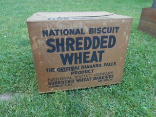 Antique Nabisco National Biscuit Co Shredded Wheat Cardboard Box