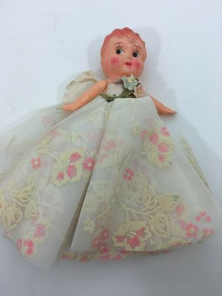 Vintage 7 " Celluloid Kewpie Doll Flapper Style Big Eyes Made In Japan